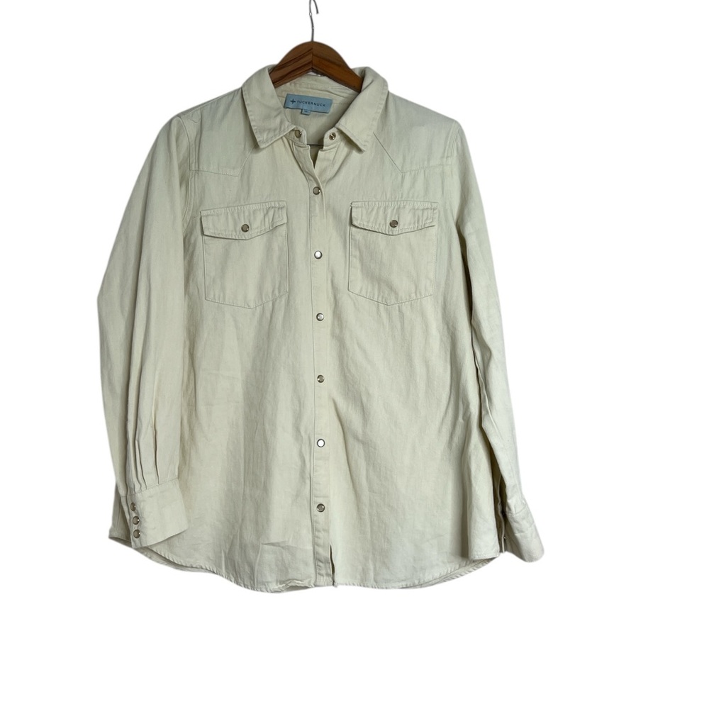Tuckernuck Women’s Beige Button-Down Shirt